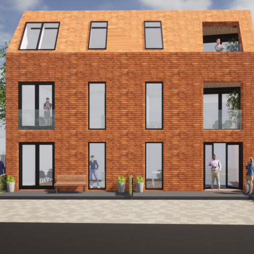 Robin hurts architect-apartementen Castricum Dorpsstraat voorzijde Robin hurts architect-apartementen Castricum Dorpsstraat voorzijde